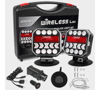 AOHEWEI Ensemble de feux arrière LED magnétiques sans fil pour remorque 12V/24V, dynamiques Bluetooth sans câble avec base à ventouse réglable pour camping-cars, bateaux, véhicules, caravanes