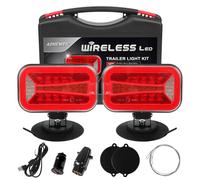 AOHEWEI Ensemble de feux arrière magnétiques LED sans fil pour remorque 12/24 V, feux arrière dynamiques étanches sans câble avec aimant approuvé ECE EMC pour remorque, camion, caravane