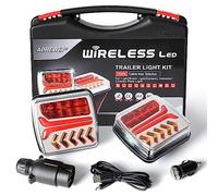AOHEWEI Feux arrière de remorque sans fil LED Feux arrière de camion magnétiques sans câble 12 V approuvés ECE avec prise 7 broches pour remorque, camion, caravane ou camion