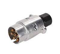 AOHEWEI Fiche de Remorque à 7 Broches 12V en Alliage D'aluminium Étanche | 7 Broches Connecteurs pour Remorque, Camion, Camping Car, Voiture, Bateau, Caravane, Remorquage