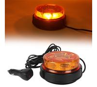 AOHEWEI Gyrophare d'Avertissement LED Ambre 4 Clignotants 2 Rotatifs 12/24V | 16 Pièces Lampe Stroboscopique LED avec Base Magnétique pour Véhicule, Autobus Scolaire, Tracteur, Pelles, Camion