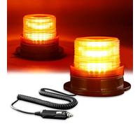 AOHEWEI gyrophare d'avertissement LED orange, 2 modes clignotants et 1 mode rotatif, 12/24 V, 40 LED, avec socle magnétique pour véhicules, bus scolaires, tracteurs, pelles mécaniques et camions