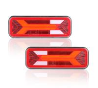 AOHEWEI Lot de 2 feux arrière de remorque 12 V/24 V super lumineux étanche clignotant frein arrière antibrouillard réflecteur lampe pour remorque camion camion caravane van tracteur