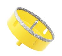 Aohhy Scie Cloche Diamantée de 100mm avec Foret Guidage, Professionnelle Foret Trépan Diamant pour Carrelage, Porcelaine, Verre, Marbre et Céramique