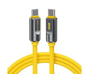 AOHI Cable Compatible Thunderbolt 5,USB4 2.0 Câble 80Gbps 1m, jusqu'à 120 Gbps,Affichage 8K/4K,The Future Adonis Câble USB C,Charge Rapide 240W Compatible MacBook Mini 4/Air/Pro,iPhone,SSD,Dock,Jaune