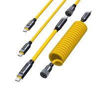 AOHI Câble USB4 240W PD3.1 8-en-1 pour Thunderbolt 4,The Future Charge rapide Câble USB C,transfert 40Gbps, affichage 8K HD Compatible avec iPhone 16 Pro Max, MacBook Pro, iPad, Galaxy 24, jaune