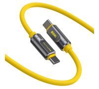 AOHI USB4 2.0, 80Gbps 1m,jusqu'à 120 Gbps,Double Affichage 8K/4K,The Future Adonis Câble USB C,Charge Rapide 240W Compatible MacBook Mini 4/ Air/Pro,iPhone,SSD,Dock,Jaune