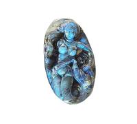 AOHRO Cristal Naturel Brut Labradorite Sirène Quartz Sculpture Pierres Naturelles Cristal Poli Pierres Précieuses De Reiki Décoration - (Couleur: Labradorite, Taille: 2 Pouces)