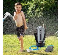 Aohuada Douche de camping, douche solaire portable, 12 l, douche à palier à pression, sac de douche de camping, réservoir d'eau avec pompe à air, tuyau amovible pour la randonnée, l'extérieur,