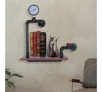 Aohuada Support de Tubes Industriels - Étagère Murale Suspendue pour Salon et Salle de Bain, Étagère d'Échelle sur Pied Décorative