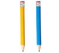 Aohyue 2 Pièces Crayons Géants en Bois, 33,5 cm Crayons Surdimensionnés avec Capuchon et Gomme, Gros Crayon Drôle Extra Énorme Crayon Nouveauté pour Enfants École Maison Bureau Cadeaux de Fête