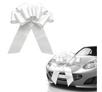 Aohyue Nœud Voiture Mariage, Ruban Voiture Mariage 76 cm, Grand Nœud Cadeau avec Ventouses, Double Face Ruban, Décoration Voiture et Vélo, 18e Anniversaire