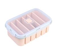 Aohyue Souper Cubes, Récipient de Congélation en Silicone, Bac à Glaçons avec Couvercle, pour Soupe, Beurre, Glaçons, Bouillon, Sauce, Récipient Alimentaire, 6 Trous, 1 Pièce