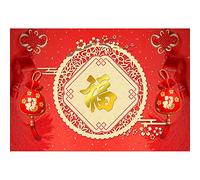 Aoihrraan 1,5x1m Chinois Nouveau année Photographie Toile de Fond Rouge Béni Sac Chine Nœud Fenêtre Grilles Printemps Festival Fond Joyeux 2024 Nouvelle Année Vacances Famille Fête Photo Props