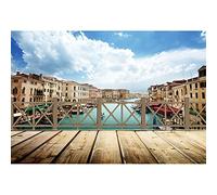 Aoihrraan 1,5x1m Venise Italie Ville Toile De Fond Grand Canal Eau Rues Bateaux Briges Gondoles Europe Voyage Photographie Mariage Anniversaire Lune De Miel Vacances Amoureux Portrait Photo Vinyle