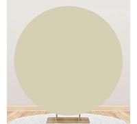 Aoihrraan 180cm Diamètre Beige Clair Ronde Fond pour Photographie Beige Toile De Fond Couleur Unie Séance Photo Anniversaire Mariages Fête Nuptiale Bébé Douche Nouveau-Né Enfant Portrait Studio