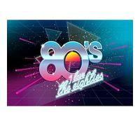 Aoihrraan 2,2x1,5m Années 80 Toile de Fond Moi Amour La années 80 Néon Futuriste Sci-FI Espace Retour à 1980's Fête Rétro Style Photographie Fond Hanche Hop À thème Disco Bal Décor Photo Accessoires