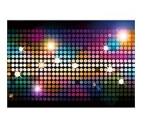Aoihrraan 2,2x1,5m Disco Fête Photographie Toile de Fond Brillant Rond Paillettes Scintillant étoiles rétro années 70 80 90 Fond Concert Live Bal Remise des diplômes Vlogger Vidéo Photo Accessoires