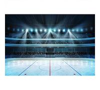 Aoihrraan 2,2x1,5m Hockey sur Glace Stade Toile De Fond Patinoire Scène Lumière Brillant Halos École Sport Match Photographie Étudiant Anniversaire Fête Garçon Adulte Portrait OB Salle Studio Photo