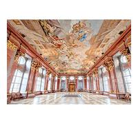 Aoihrraan 2,7x1,8m Luxe Couloir Européen Toile de Fond Plafond Mural Sol en Marbre Vintage Europe Palais Intérieur Photographie Fond Mariage Filles Garçons Adultes Portrait Artistique Photo Prop