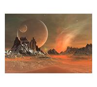 Aoihrraan 2,7x1,8m Montagnes Toile De Fond Ciel Étoilé Planète Nids De Poule Nature Céleste Photographie Fond Espace Exploration Vidéo Fête Décoration Enfants Adultes Art Portrait Photo Accessoires