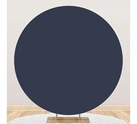 Aoihrraan 200cm Diamètre Bleu Marine Ronde Fond Photographie Couleur Unie Bleu Foncé Toile De Fond Bébé Douche Anniversaire Mariages Valentin Noël Fête Enfant Nouveau-Né Garçon Fille Portrait Photo