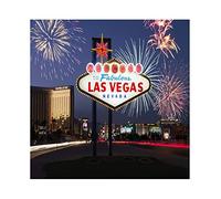 Aoihrraan 2x2m Bienvenue à Las Vegas Toile de Fond Fabuleux Nevada Feu d'artifice Célèbre Ville Nuit Vue Photographie Fond Casino Thème Fête Vidéo Portrait Décoration Bannière Photo Studio Props