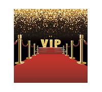 Aoihrraan 2x2m VIP Rouge Tapis Toile de Fond VIP Scène Canal Or Paillettes Taches Photographie Fond Club Événement Festival Spectacle Fête Vidéo Shoots Portrait Photo Studio Accessoires