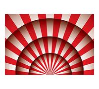 Aoihrraan 3,5x2,5m Cirque Fête Toile De Fond Rouge Et Blanc Rayures Gros Haut Cirque Tente Photographie Film Théâtre Thème Fête Hollywood Spectacle Ami Enfants Adultes Portrait Studio Photo Vinyle