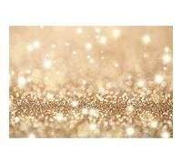 Aoihrraan 3,5x2,5m Doré Bokeh Toile De Fond Abstrait Doré Scintillant Lumières Floues Halos Scintillant Paillettes Photographie Fond Nouveau-Né Bébé Shower Anniversaire Fête Mariage Photo Accessoire