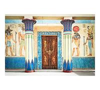 Aoihrraan 3,5x2,5m Toile de Fond de l'Égypte Ancienne Architecture égyptienne Sphinx Pierre Pilier Mural Photographie Fond Vacances Voyage Vacances Culture Histoire Artistique Portrait Photo Prop