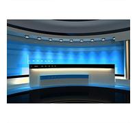 Aoihrraan 3x2,5m Nouvelles Diffusion Hall Toile De Fond Microphone Colorée Rayures Diffusion Salle Scène Télévision Compère Photographie Affaires Étude Enfants Adultes Portrait Studio Photo Vinyle