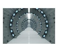 Aoihrraan 3x2,5m Vaisseau Spatial Intérieur Toile De Fond Extérieur Espace Gare Vaisseau Spatial Couloir Futuriste Science Fiction Photographie Arrière-Plan pour Garçon Anniversaire Fête Photo Prop