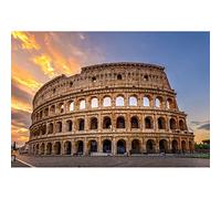 Aoihrraan 3x2m Antique Rome Colisée Toile De Fond Italie Romain Historique Civilisation Bâtiment Crépuscule Ciel Photographie Arrière-Plan Mariage Enfants Adultes Extérieur Voyage Photo Prop
