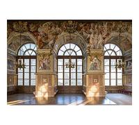 Aoihrraan 3x2m Château de Fontainebleau Intérieur Toile de Fond Château de Luxe Lustre Mur Arche Fenêtre Photographie Fond Mariage Douche Nuptiale Filles Garçons Adultes Portrait Photo Props