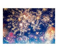 Aoihrraan 3x2m Nouvel an Feux d'artifice Toile de Fond Coloré Feux d'artifice Bloom Nuit Ciel Photographie Fond Nouvel an Carnaval Fête Vacances Festival Décoration Célébration Mariage Photo Prop