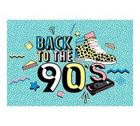 Aoihrraan 3x2m Retour Aux Années 90 Toile De Fond Art Mode Chaussures Hip-Hop Coloré Graffiti Style Photographie 90'S J'adore Thème Musique Rétro Fête Ami Adultes Portrait Accessoire Studio Photo