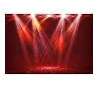 Aoihrraan 3x2m Rouge Scène Toile De Fond Lumineux Entrelacé Projecteurs Brillant Scène Photographie Fond Talent Performance Spectacle Récompense Cérémonie Festival Célébration Photo Accessoire
