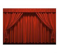 Aoihrraan 3x2m Vintage Scène Photographie Toile de Fond Rétro Rideau Concert Live Plateforme Drama Performance Spectacle Fond Disco Bal de Fin d'année Fête Grad Vlogger Portrait Photo Accessoires