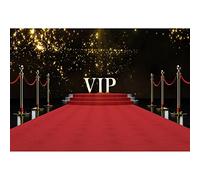 Aoihrraan 3x2m VIP Toile De Fond Tapis Rouge Route Tache Dorée Scintillante Photographie Visiteur Invité Célébrité Marche T-Étape Fête Hollywood Casino Bannière Homme Femme Portrait Studio Photo