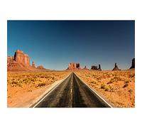 Aoihrraan 3x2m Western Autoroute Toile De Fond Sauvage Ouest Désert Vallée sans Fin Route Photographie Fond Course Compétition Fête Décor Vidéo Tournage Portrait Photo Studio Accessoires