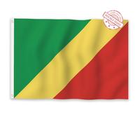 Aoihrraan Drapeau De La République Du Congo 120x180cm Drapeau République Du Congo Double Face En Plein Air Célébration Maison Jardin Porche Parti Décoration Drapeau Avec 2 Oeillets Solides