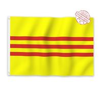 Aoihrraan Drapeau Du Vietnam Du Sud 180x300cm Double Face Drapeau Du Vietnam Du Sud En Plein Air Célébration Avec Jardin Maison Porche Parti Décoration Drapeau 2 Anneaux Solides Précision