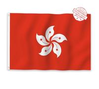Aoihrraan Hong Kong Drapeau 80x120cm Double Face Hong Kong Drapeau Extérieur Célébration Maison Jardin Cochon Partie Décoration Drapeau Avec 2 Oeillets Solides