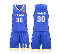 AOIOAFUY Maillots de Basket pour Enfants Adultes, Maillot de Basket Personnalisé Chemise et Short Ensemble Basket avec Nom Numéro Logo de L'équipe