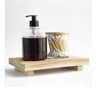 Aoipend Porte-savon en bois pour comptoir de cuisine, salle de bain, support d'évier pour décoration, support de plantes, distributeur de savon, présentoir à gâteaux, bijoux, bougies, petit plateau