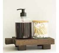 Aoipend Support de Savon en Bois pour Cuisine, Salle de Bain, comptoir, Support de Plantes pour Bouteilles, gâteaux, cosmétiques, Bijoux, Bougies, Porte-Savon, décoration d'intérieur, Petit Format