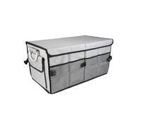 AOIQTTJNB Rangement Coffre de Voiture, Organisateur de Coffre SUV, Organisateur Coffre Voiture, Organisateur Voiture Coffre Pliable, Fond Antidérapant, Sangle Fixation Réglable 55L