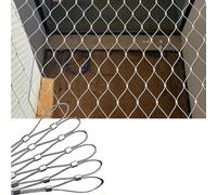 Aoisavch Filet Corde en Acier Inoxydable, Maille 10/8/5cm Filet Anti-Chute for Chien et Chat, clôture décorative de Jardin et de Ferme Color : 8cm, Size : 0.8x3m(2.6x9.8ft)