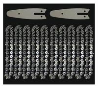 AOIUU Guide de tronçonneuse électrique de 4 pouces, remplacement de mini-chaînes de tronçonneuse, pièces de scie électrique de jardin de 4 pouces, outils électriques, lame(4-inch Set8)